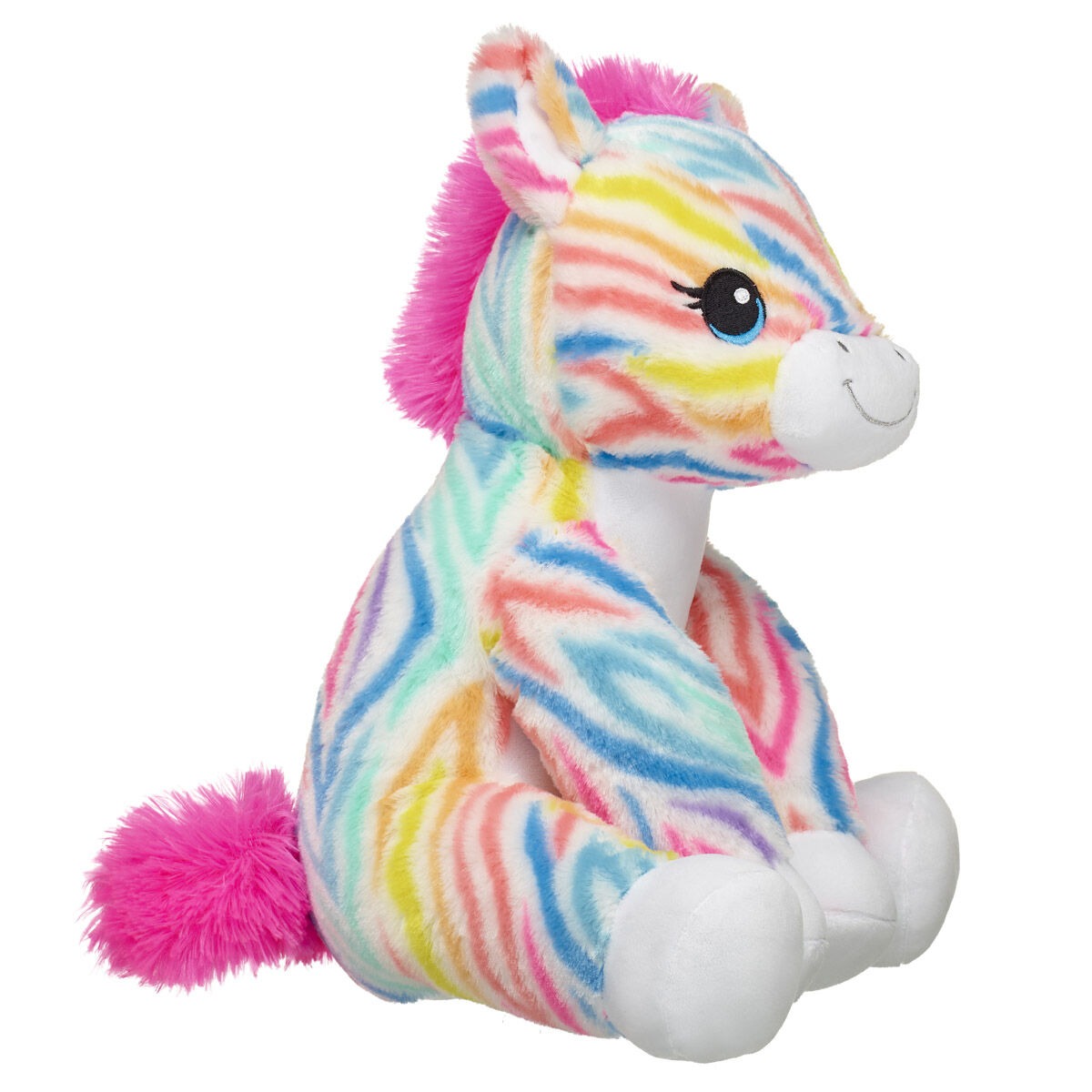 Rainbow Stripes Zebra Stuffed Animal - Image 3