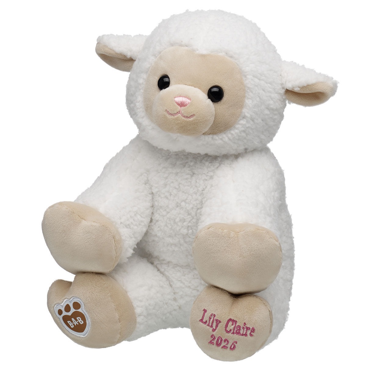 Embroidered Lamb Stuffed Animal - Image 3
