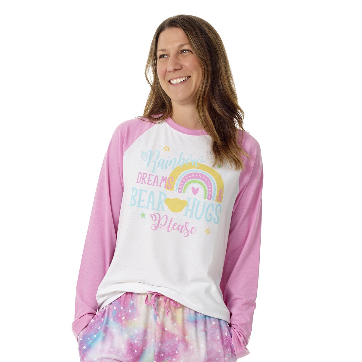 Build-A-Bear Pajama Shop Rainbow Dreams & Bear Hugs Please PJ Top - Adult