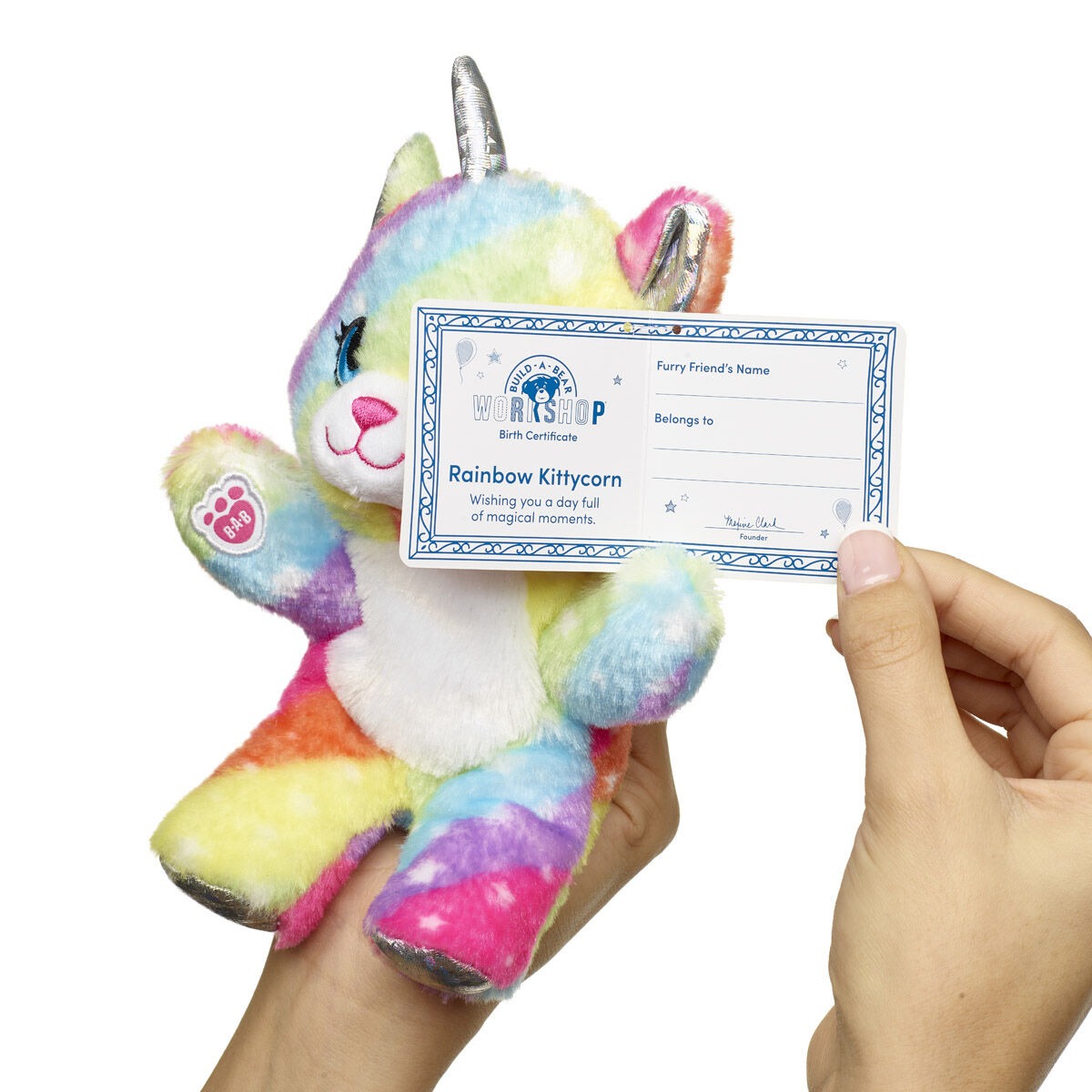 Build-A-Bear Mini Beans Rainbow Kittycorn Plush - Image 3