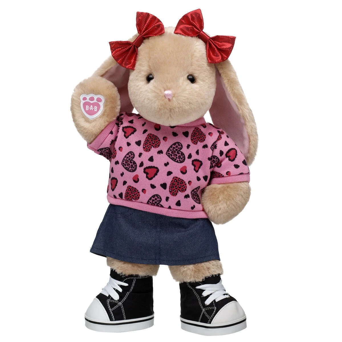 Pawlette Bunny Plush Leopard Hearts Gift Set
