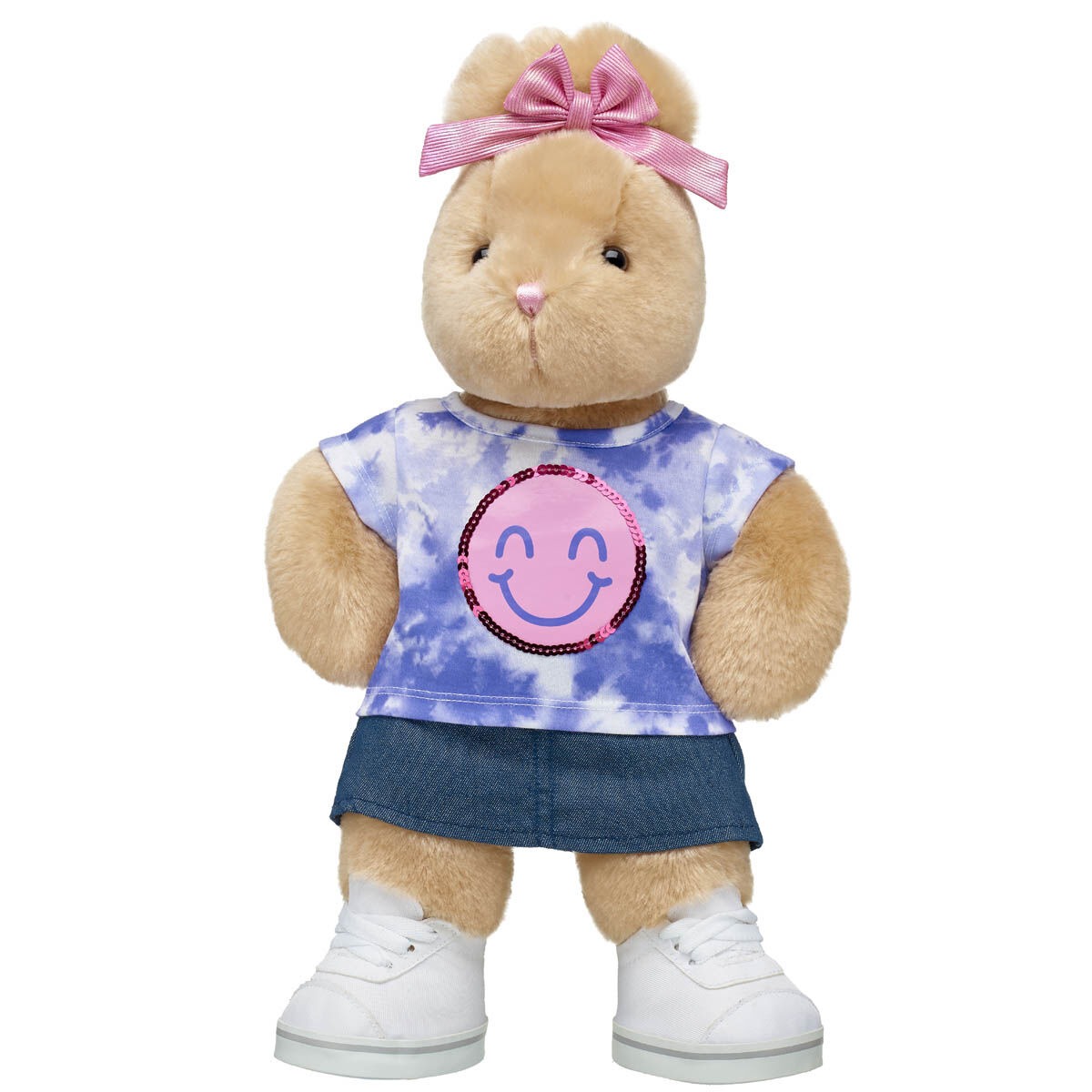 Pawlette Bunny Plush Tie-Dye Smiley Face Gift Set