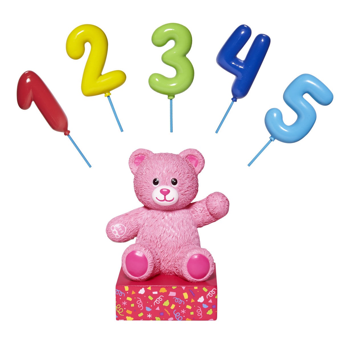 Build-A-Bear Pink Bear Base with CeleBEARate Balloon Inserts (1-5)