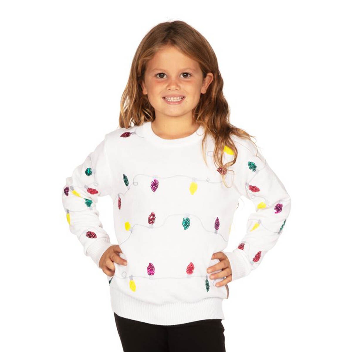 Tipsy Elves Sequin Lights Ugly Christmas Sweater