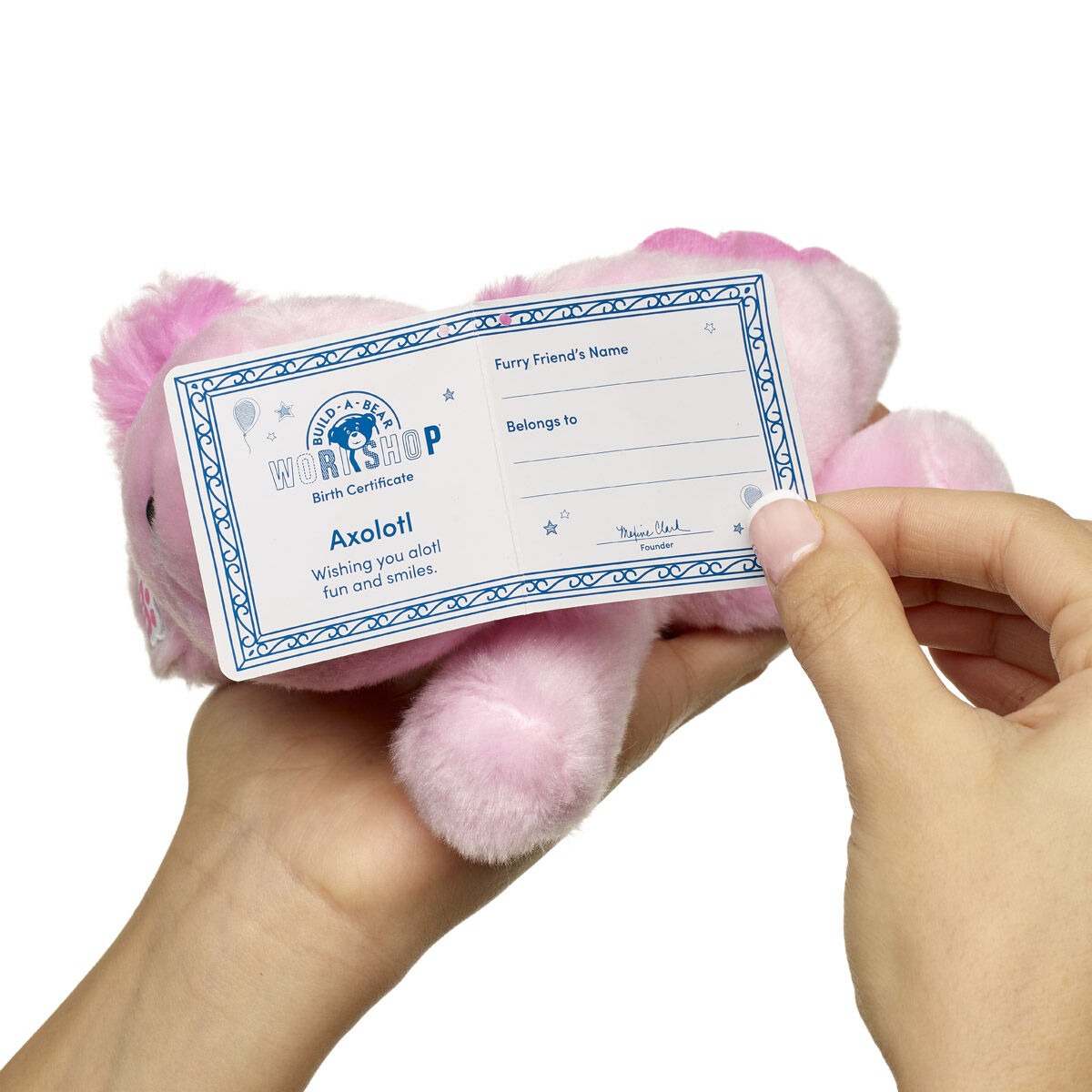 Build-A-Bear Mini Beans Axolotl Stuffed Animal - Image 3
