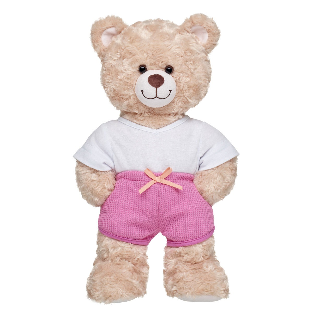 Pink Waffle Knit Shorts - Image 3
