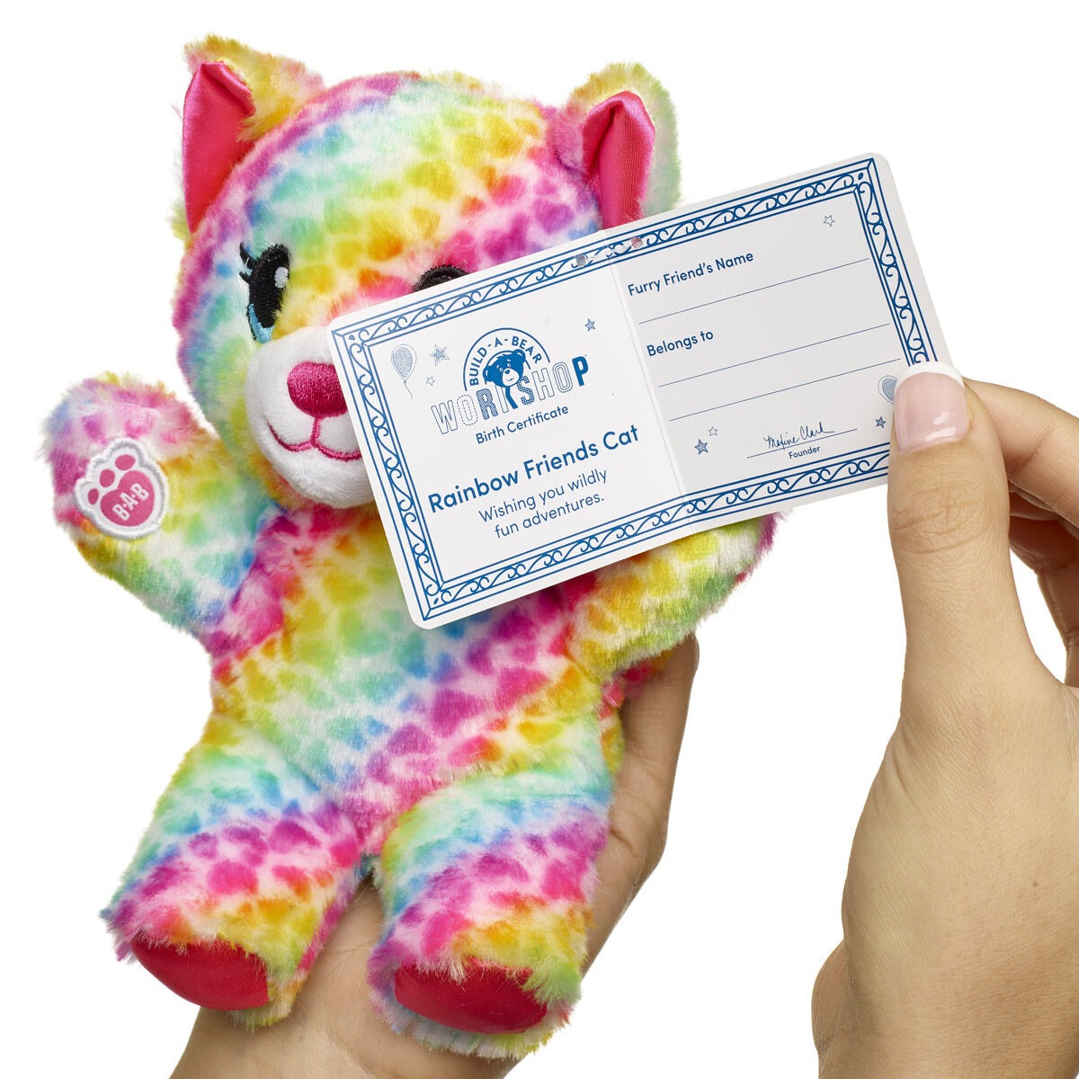 Build-A-Bear Mini Beans Rainbow Friends Kitty Stuffed Animal - Image 3