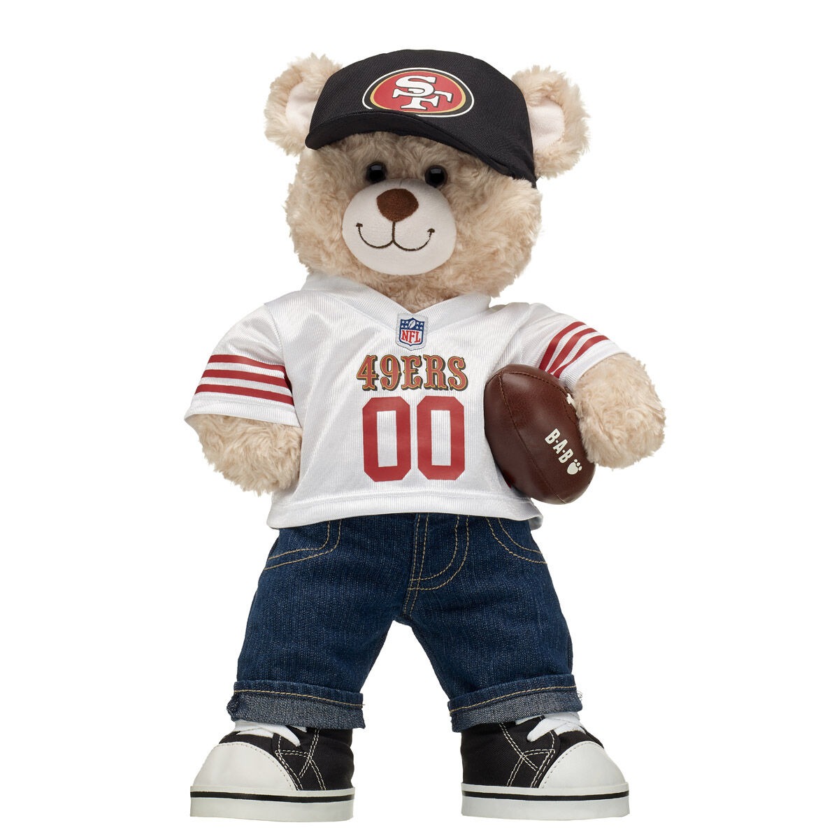 Happy Hugs Teddy Bear San Francisco 49ers Football Gift Set