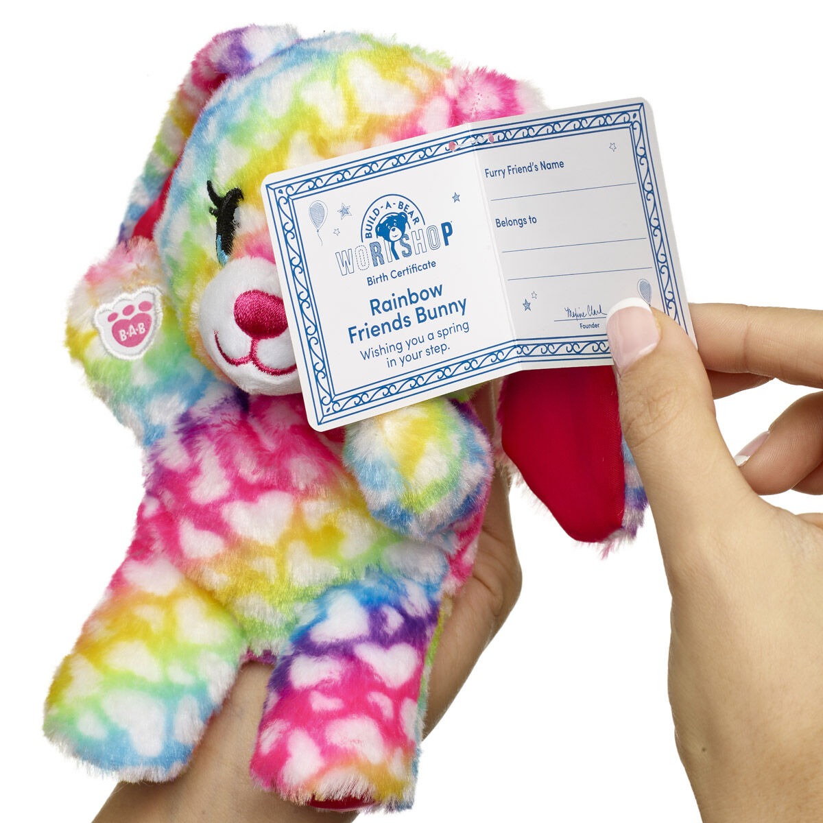 Build-A-Bear Mini Beans Rainbow Friends Bunny Stuffed Animal - Image 3