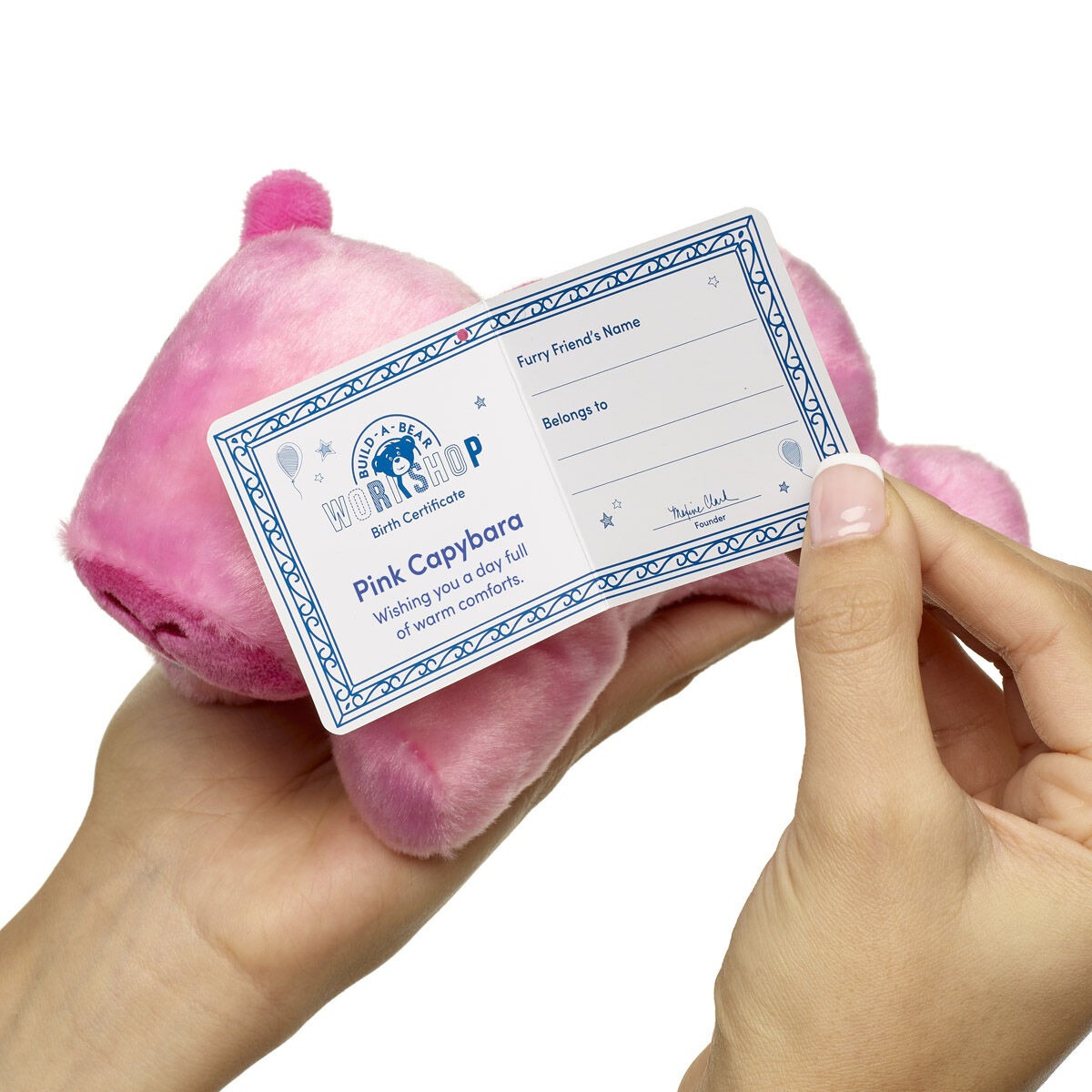 Build-A-Bear Mini Beans Pink Capybara Stuffed Animal - Image 3