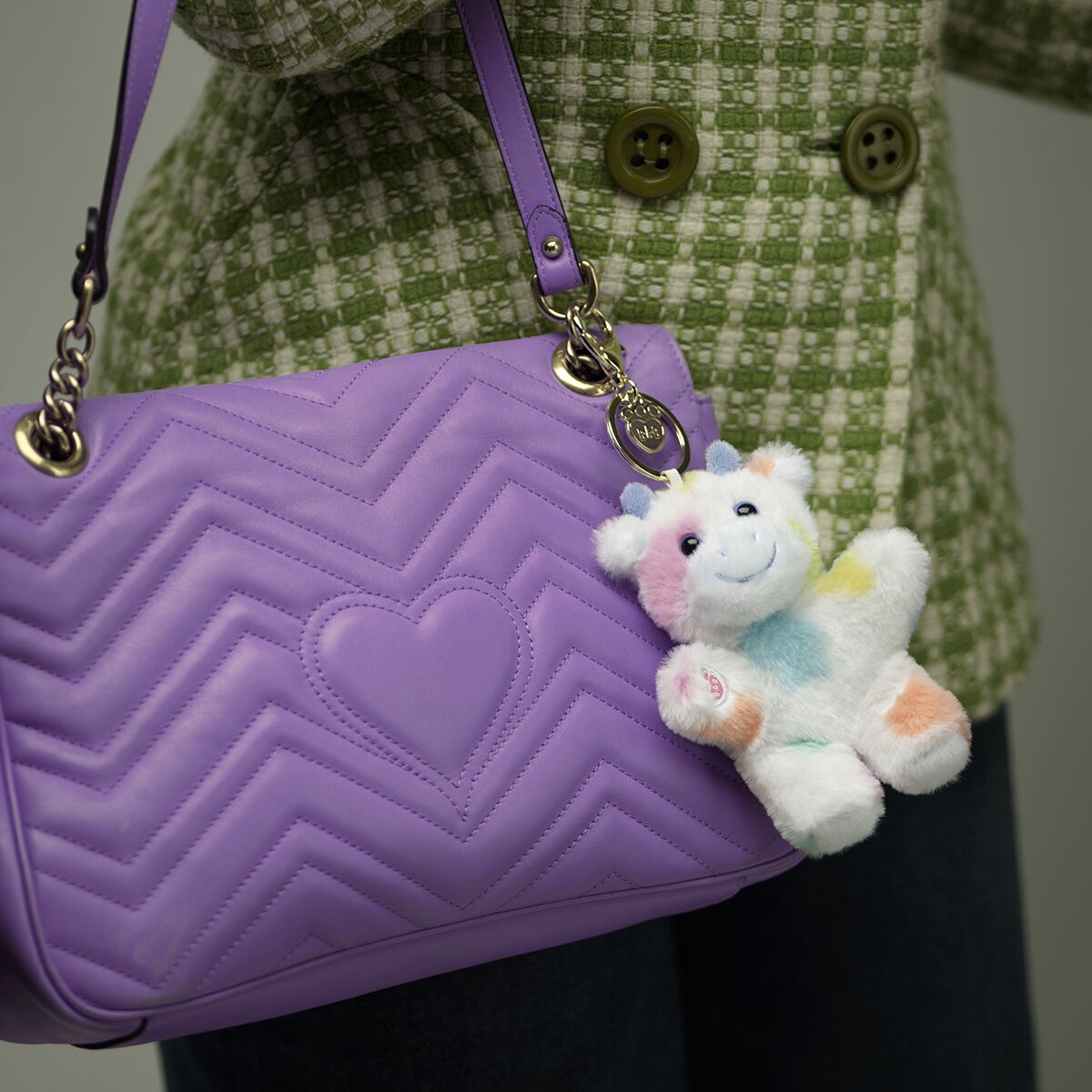 Colorful Splatter Cow Plush Bag Charm - Image 6