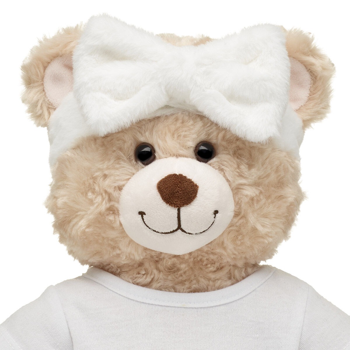 White Plush Bow Headwrap - Image 3