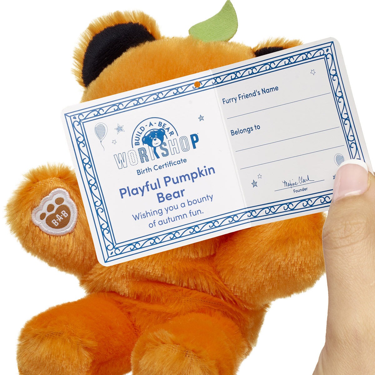 Build-A-Bear Mini Beans Pumpkin Teddy Bear - Image 3