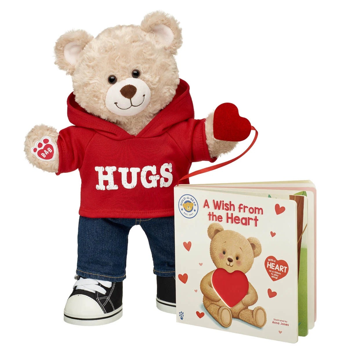 Happy Hugs Teddy Bear "A Wish from the Heart" Board Book Gift Set