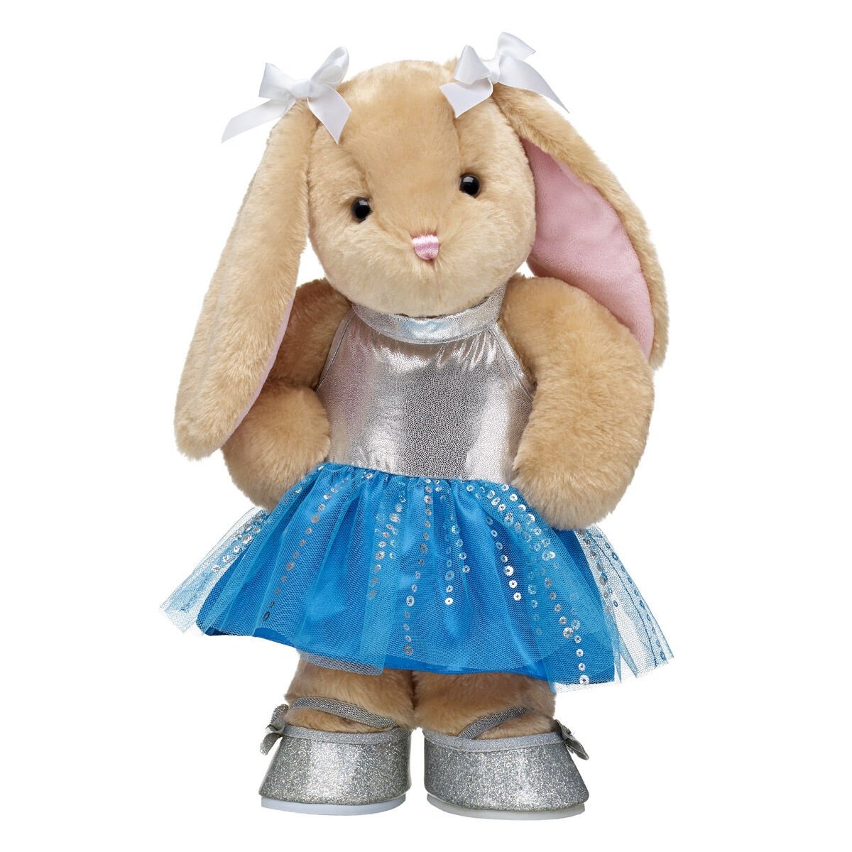 Pawlette Bunny Plush Silver and Blue Dress Gift Set