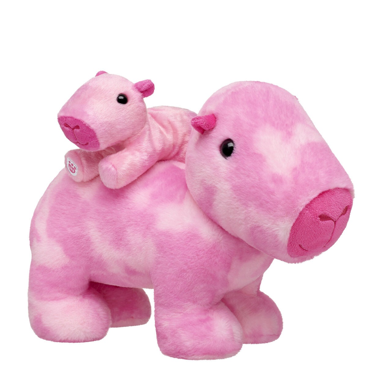 Pink Capybara Stuffed Animal with Build-A-Bear Mini Bean