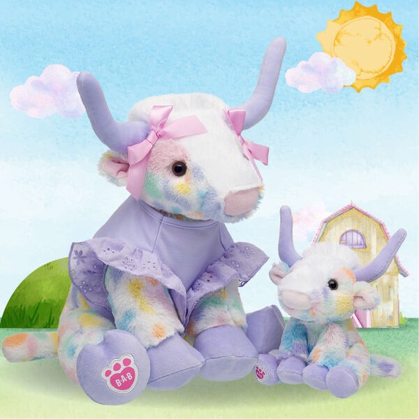 Spring Pastures Longhorn Stuffed Animal Mini Beans Gift Set