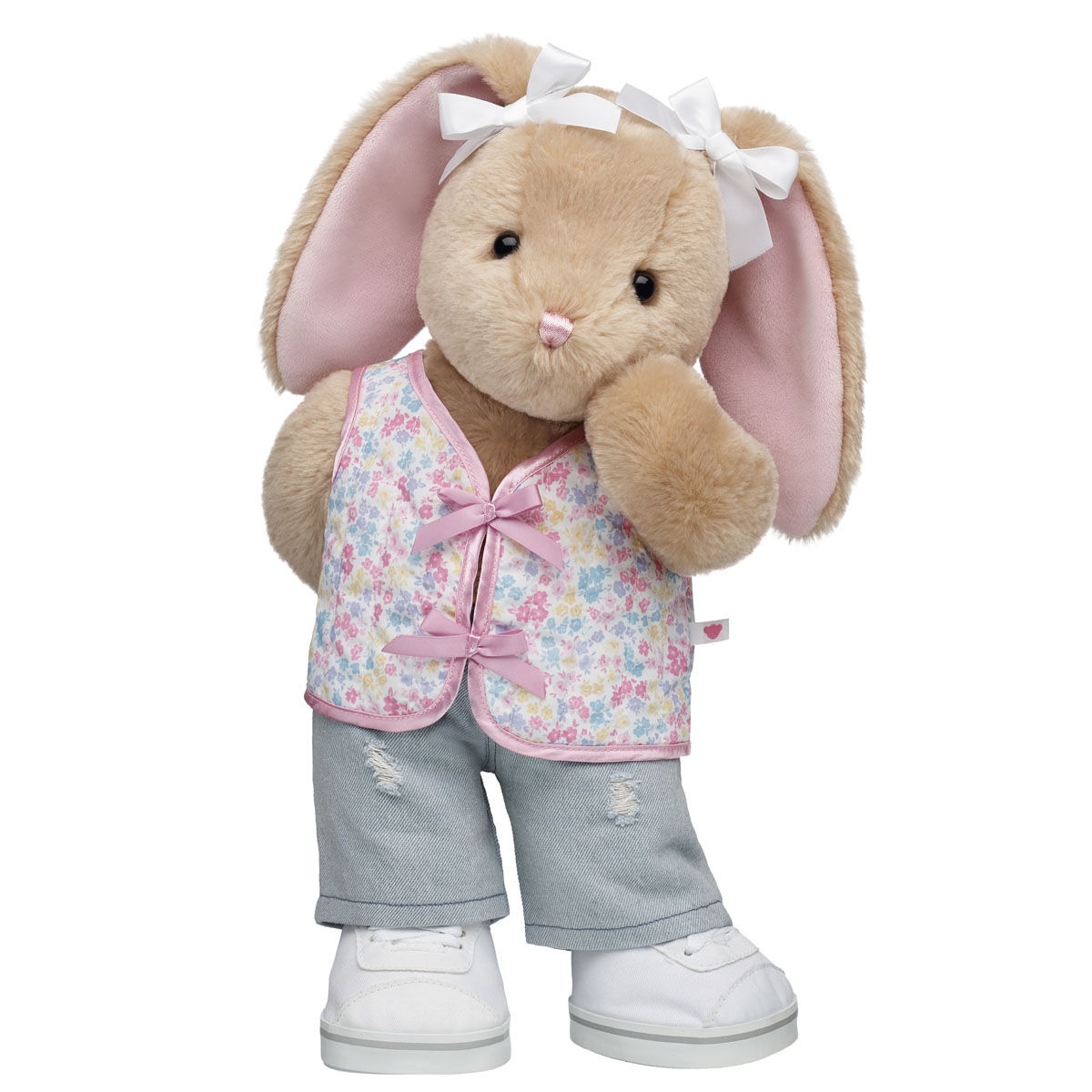 Pawlette Bunny Plush Floral Quilt Vest Gift Set