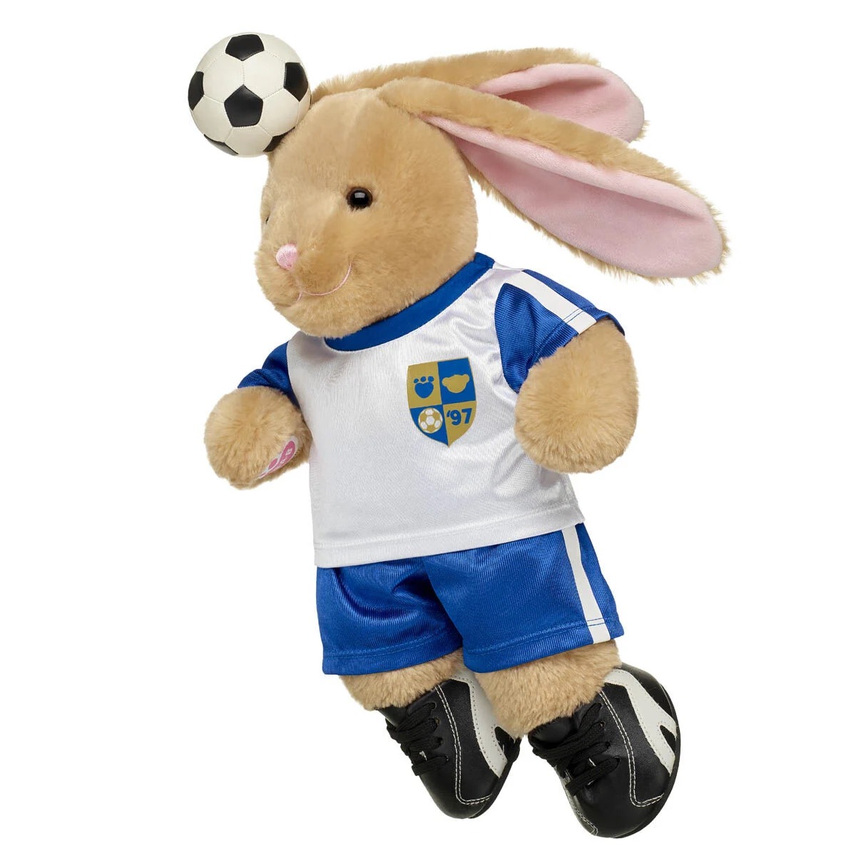 Pawlette Bunny Plush Blue Soccer Gift Set with Soccer Ball