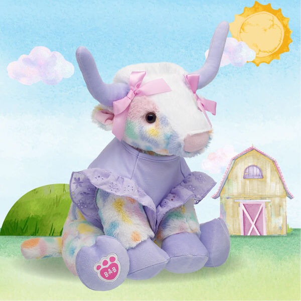 Spring Pastures Longhorn Stuffed Animal Gift Set