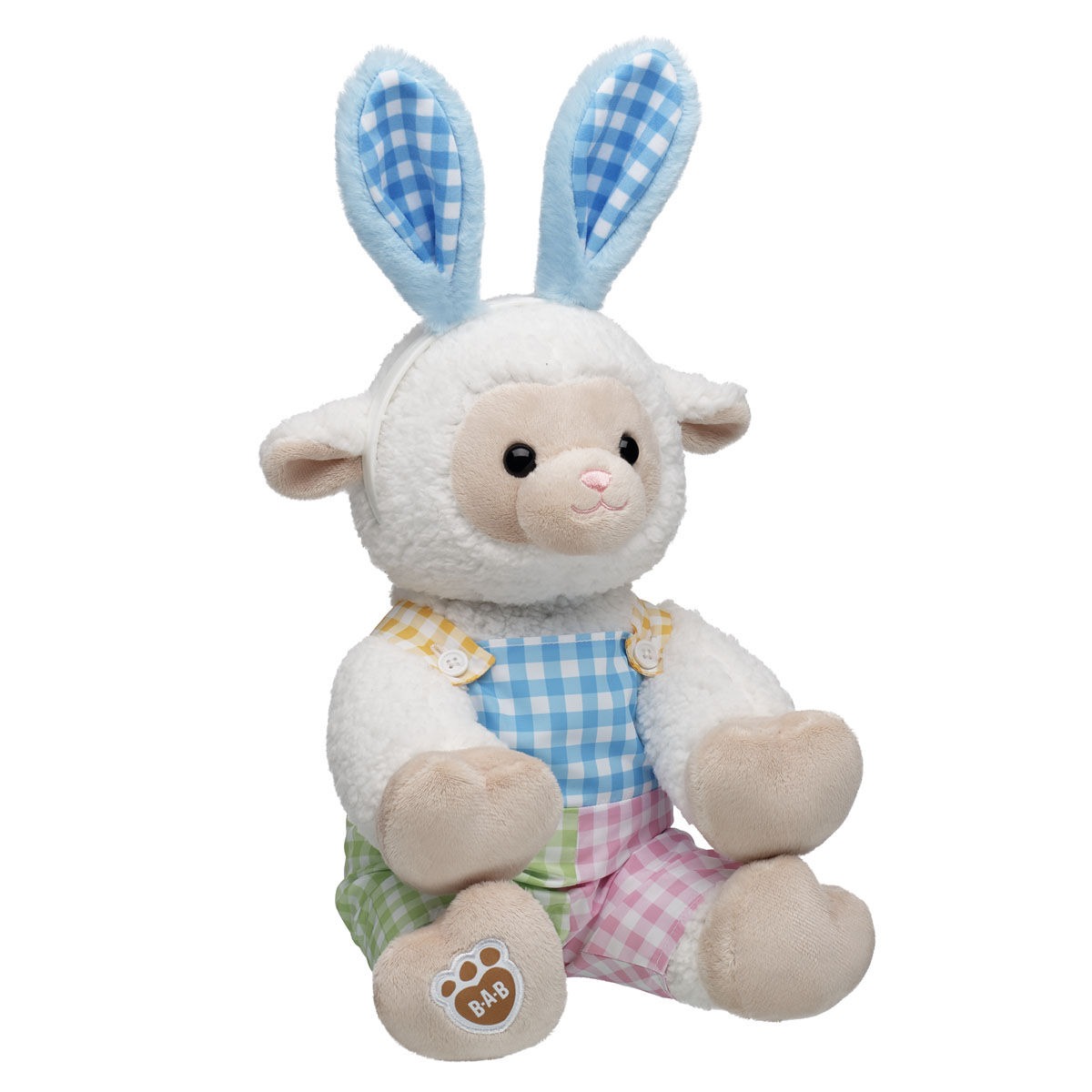 Lamb Stuffed Animal Easter Overalls Gift Set