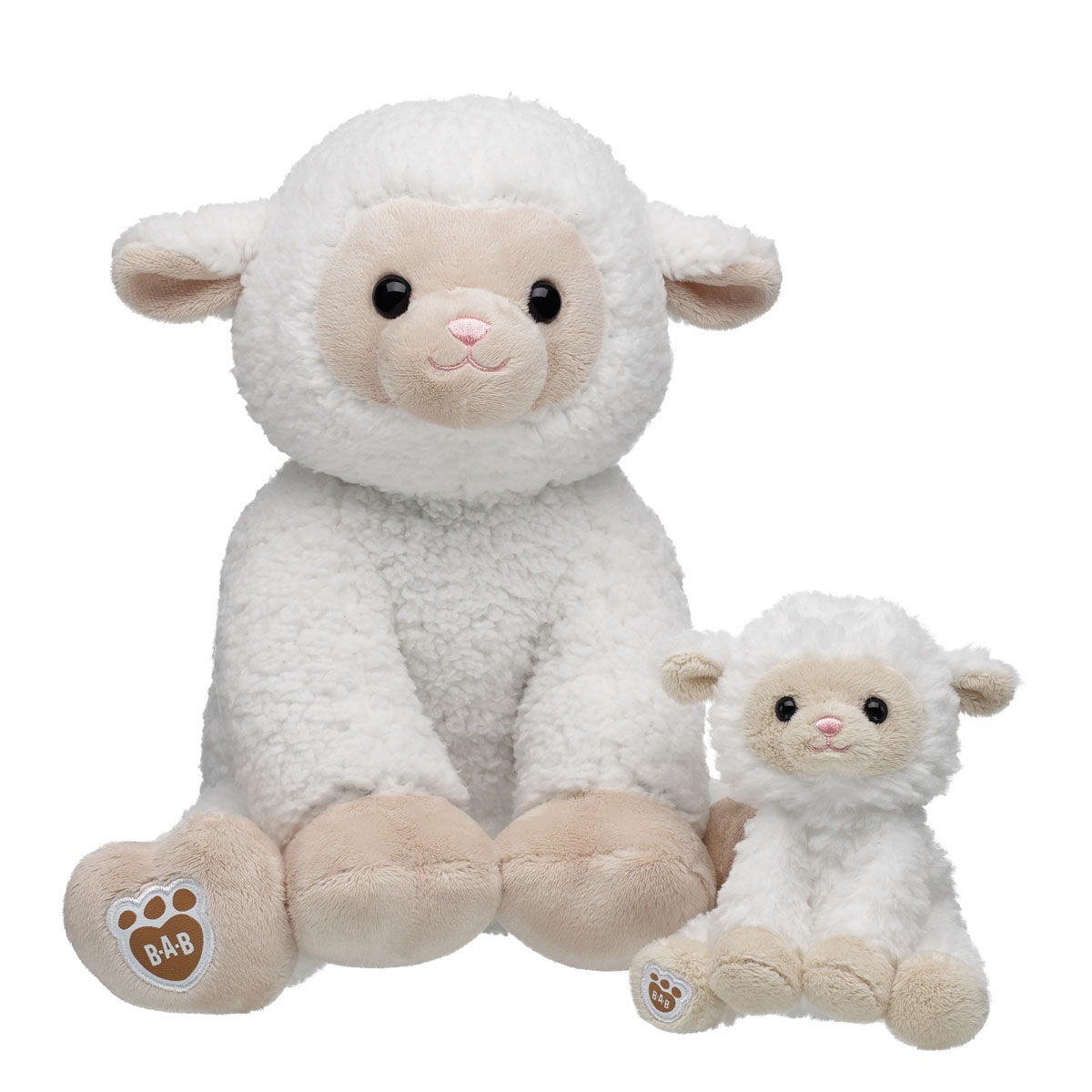 Lamb Stuffed Animal with Swirly Clouds Lamb Mini Bean