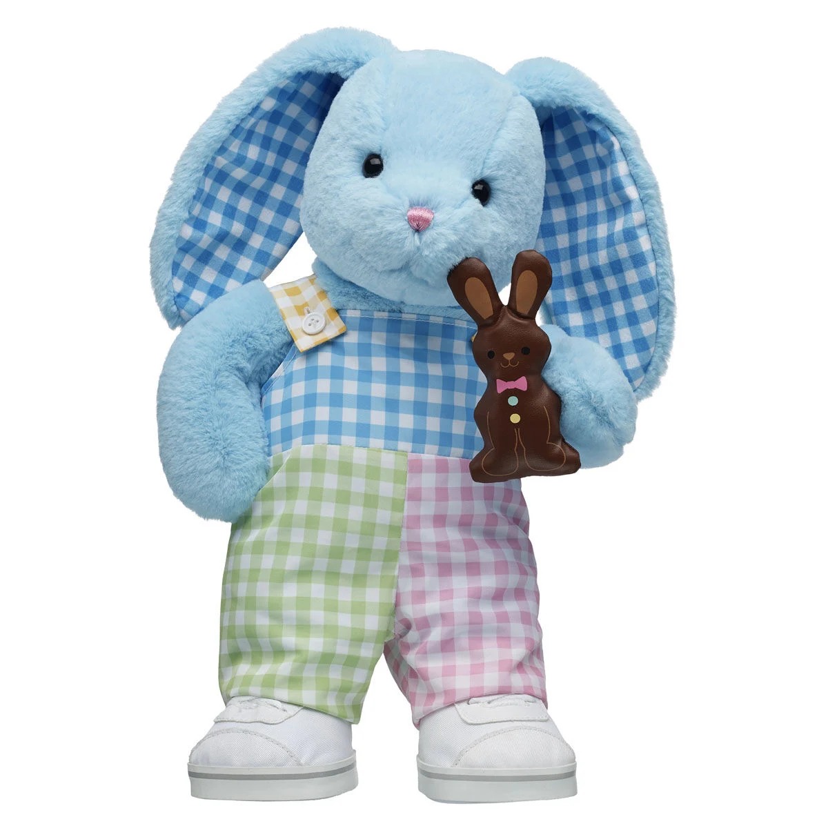 Blue Gingham Pawlette Bunny Plush Easter Bunny Gift Set