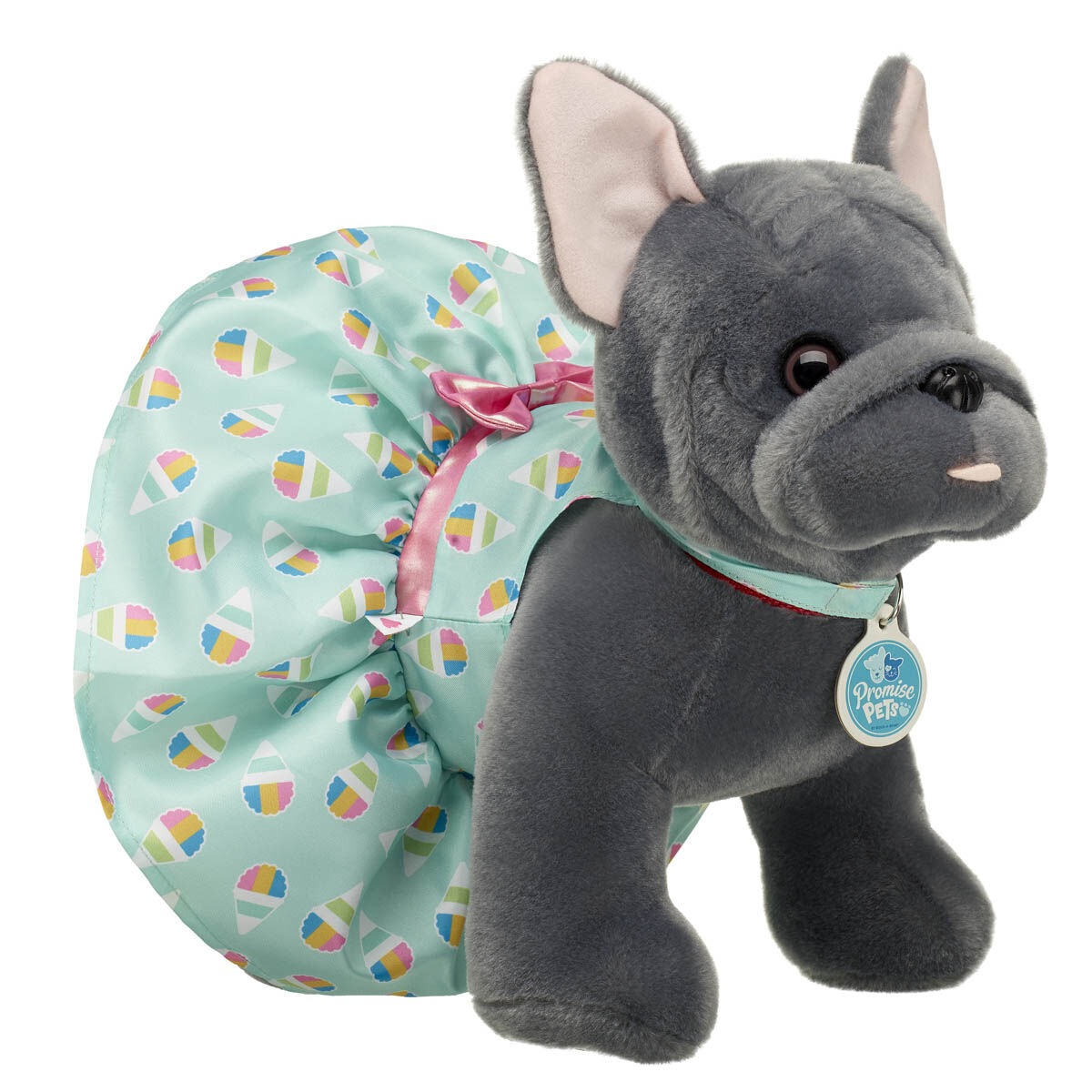 Promise Pets French Bulldog Stuffed Animal Snow Cone Dress Gift Set