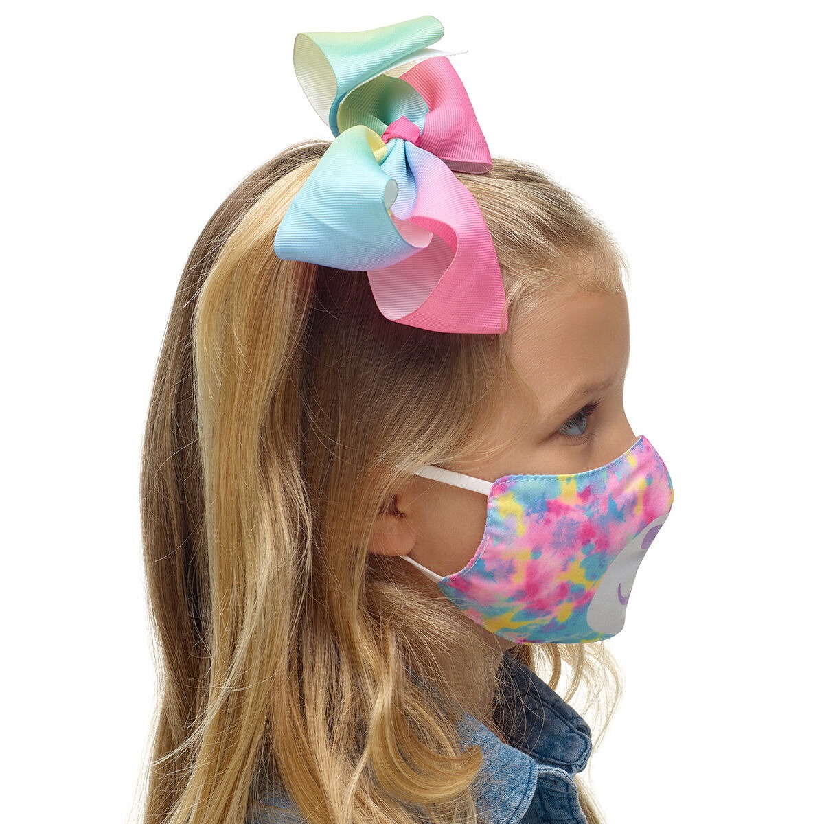 Child-Size Tie-Dye Bear Face Mask - Image 5
