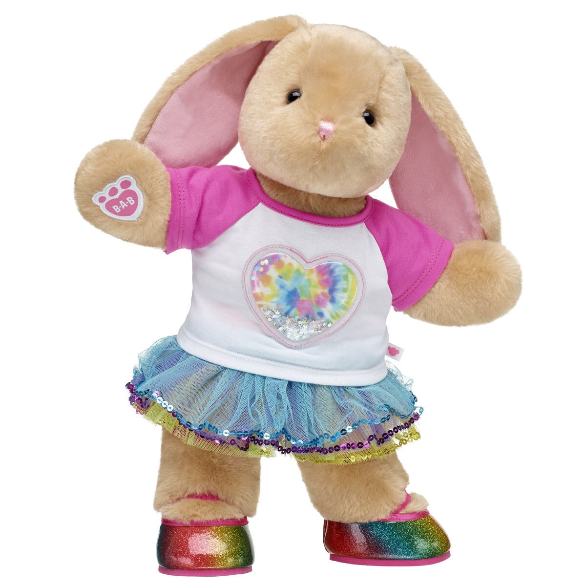 Pawlette Bunny Plush Rainbow Sequin Tutu Gift Set