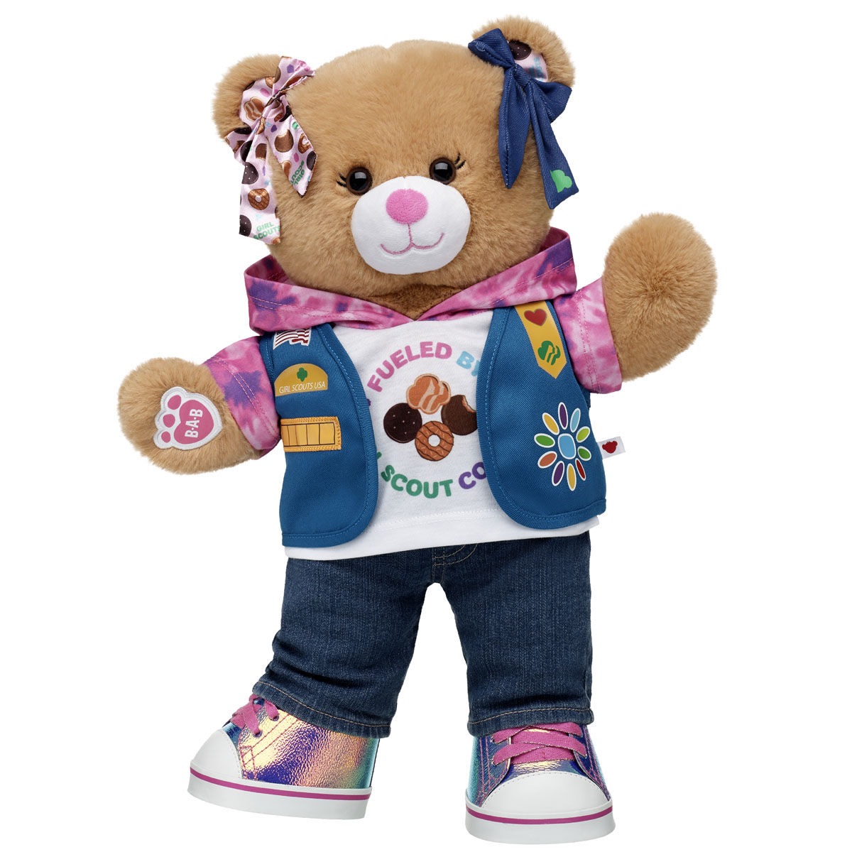 Girl Scout Cookie Teddy Bear Daisy Gift Set with Bows