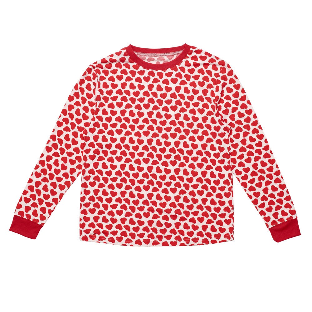 Build-A-Bear Pajama Shop Red Hearts PJ Top - Adult - Image 3