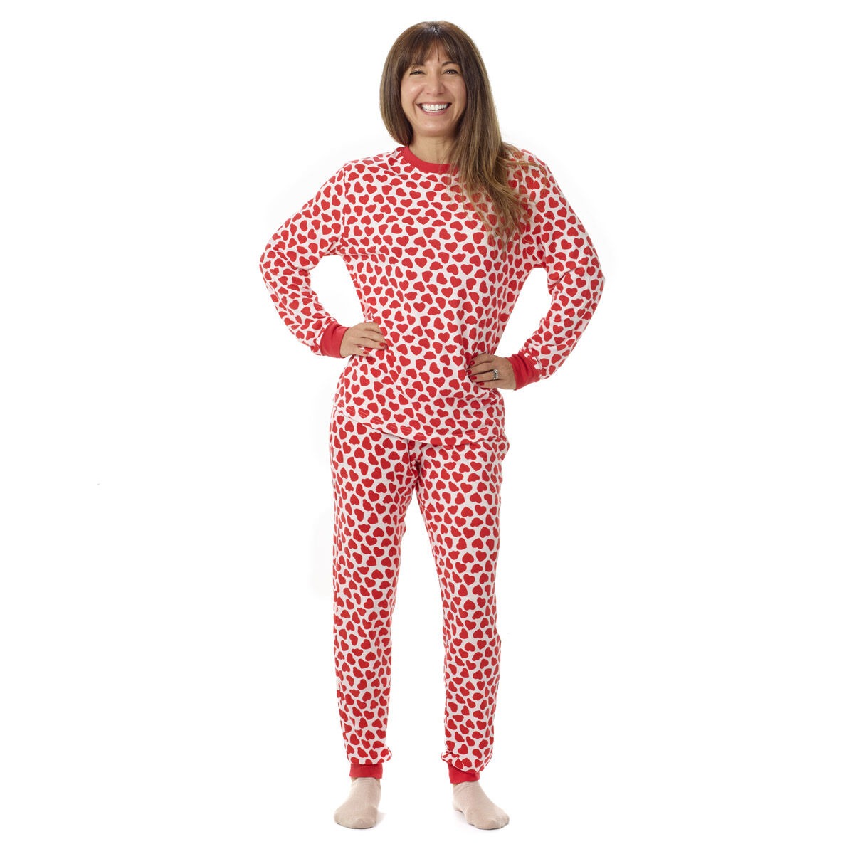 Build-A-Bear Pajama Shop Red Hearts PJ Top - Adult - Image 4
