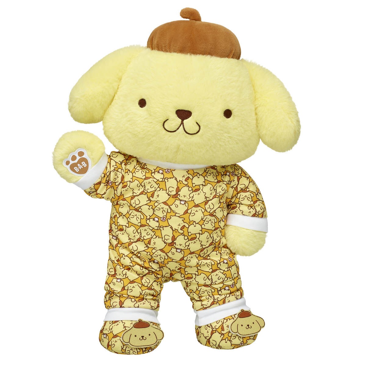 Sanrio Hello Kitty and Friends Pompompurin Stuffed Animal Gift Set with Sleeper and Slippers
