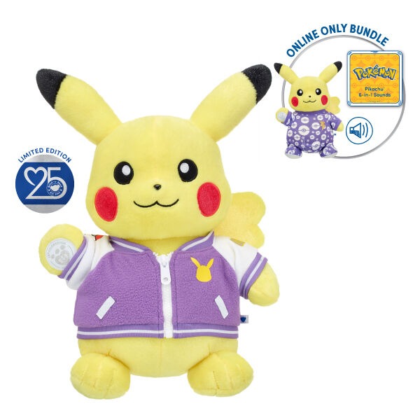 Build-A-Bear 25th Celebration Pok??mon Pikachu (Female) Plush Bundle