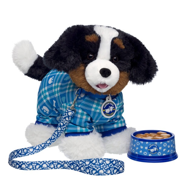 Promise Pets Bernese Mountain Dog Stuffed Animal Leash and Bone Gift Set