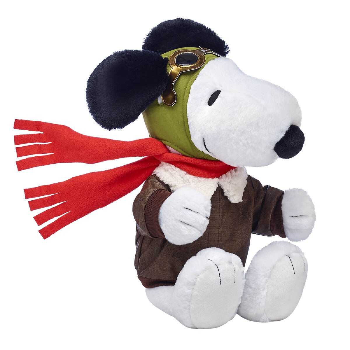 Peanuts Snoopy Plush with Flappy Ears and Flying Ace Pilot Outfit