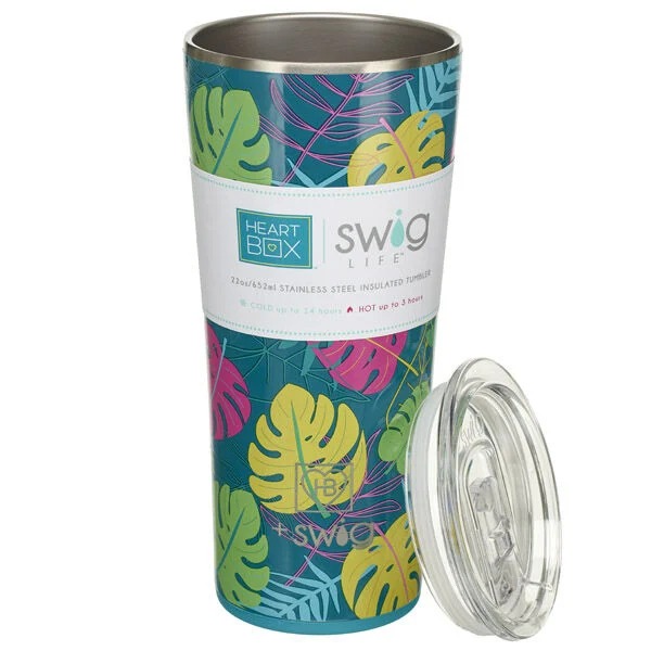 22 oz. Swig Life Palm Leaf Insulated Tumbler - Image 3