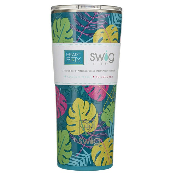 22 oz. Swig Life Palm Leaf Insulated Tumbler - Image 4