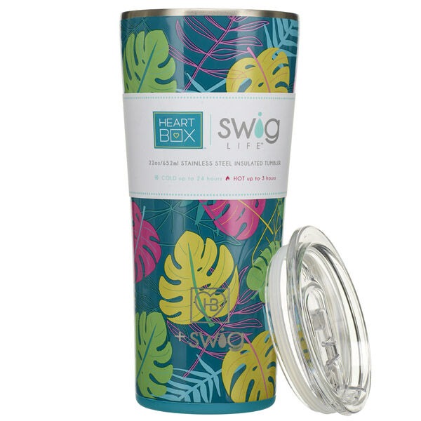 22 oz. Swig Life Palm Leaf Insulated Tumbler - Image 5