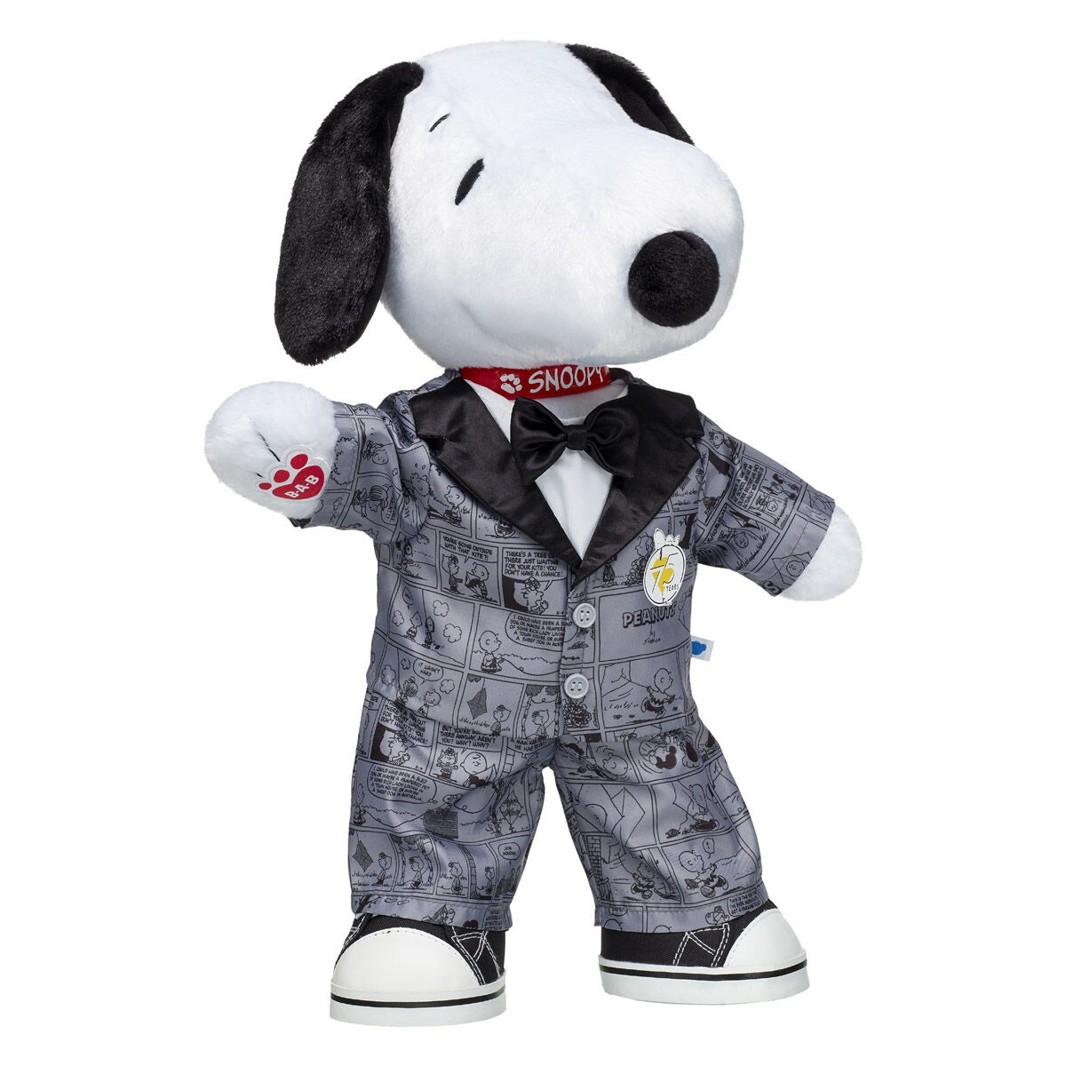 Peanuts Snoopy Plush with Flappy Ears, 75th Anniversary Suit & Shoes