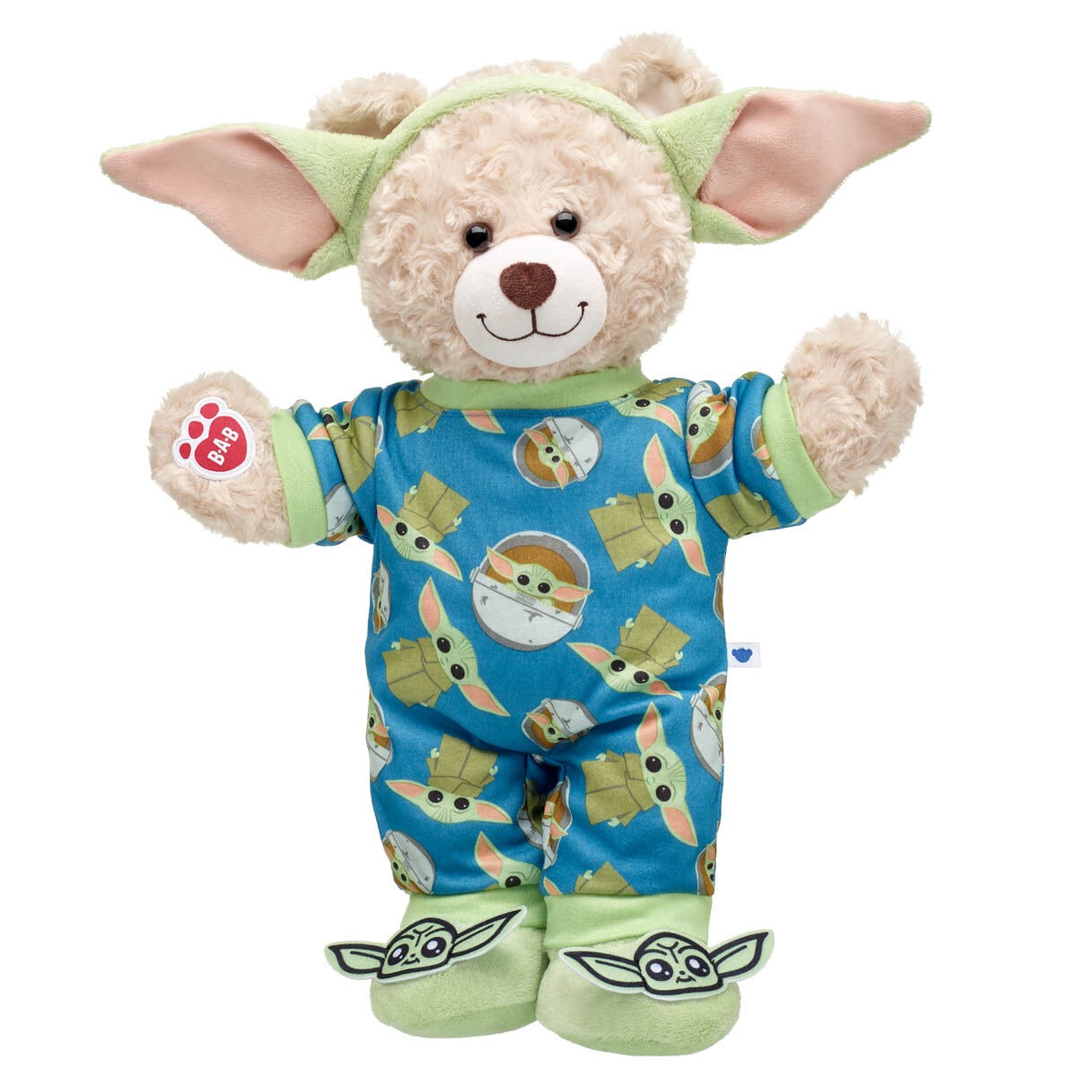 Happy Hugs Teddy Bear with Star Wars Grogu Sleeper & Slippers Gift Set