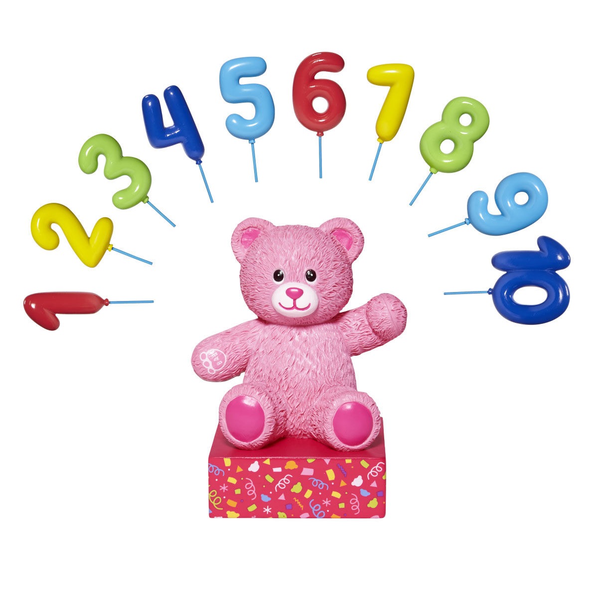 Build-A-Bear Pink Bear Base with CeleBEARate Balloon Inserts (1-10)