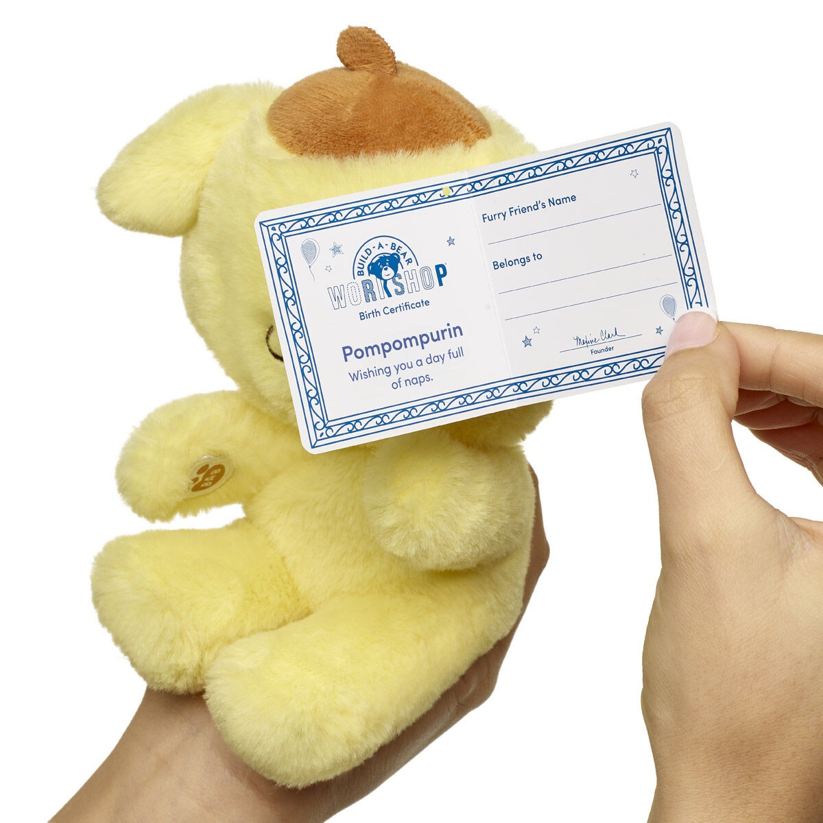 Build-A-Bear Mini Beans Sanrio Hello Kitty and Friends Pompompurin Plush - Image 3