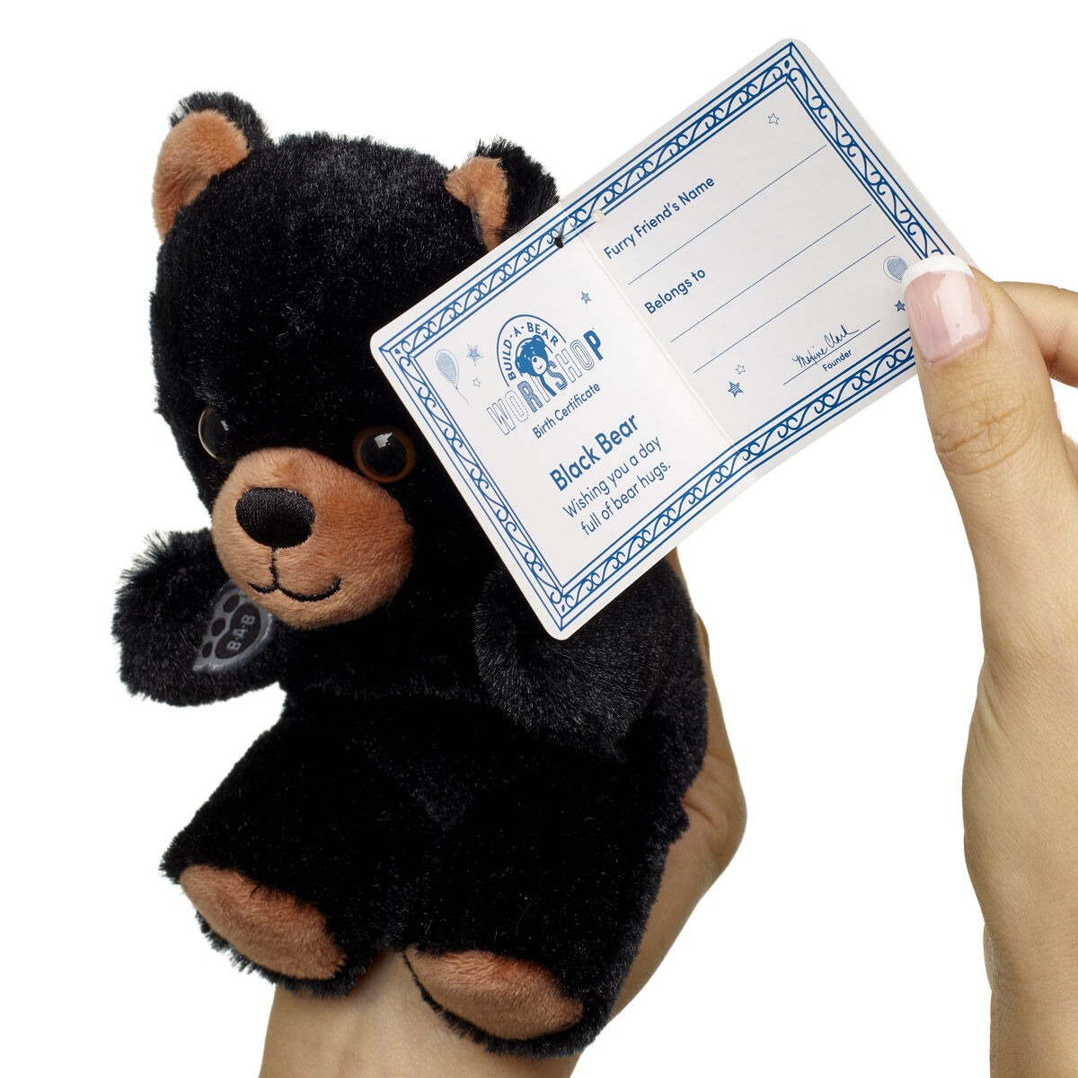 Build-A-Bear Mini Beans Black Bear Stuffed Animal - Image 3