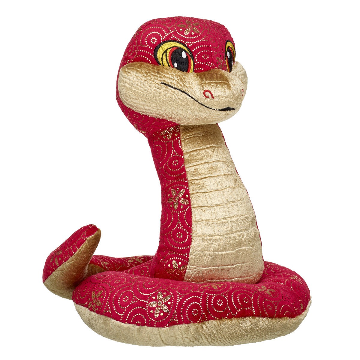 Lunar New Year Red and Gold Snake Stuffed Animal - Image 4