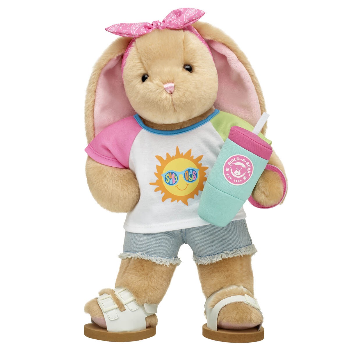 Pawlette Bunny Plush Summer Bandana Gift Set