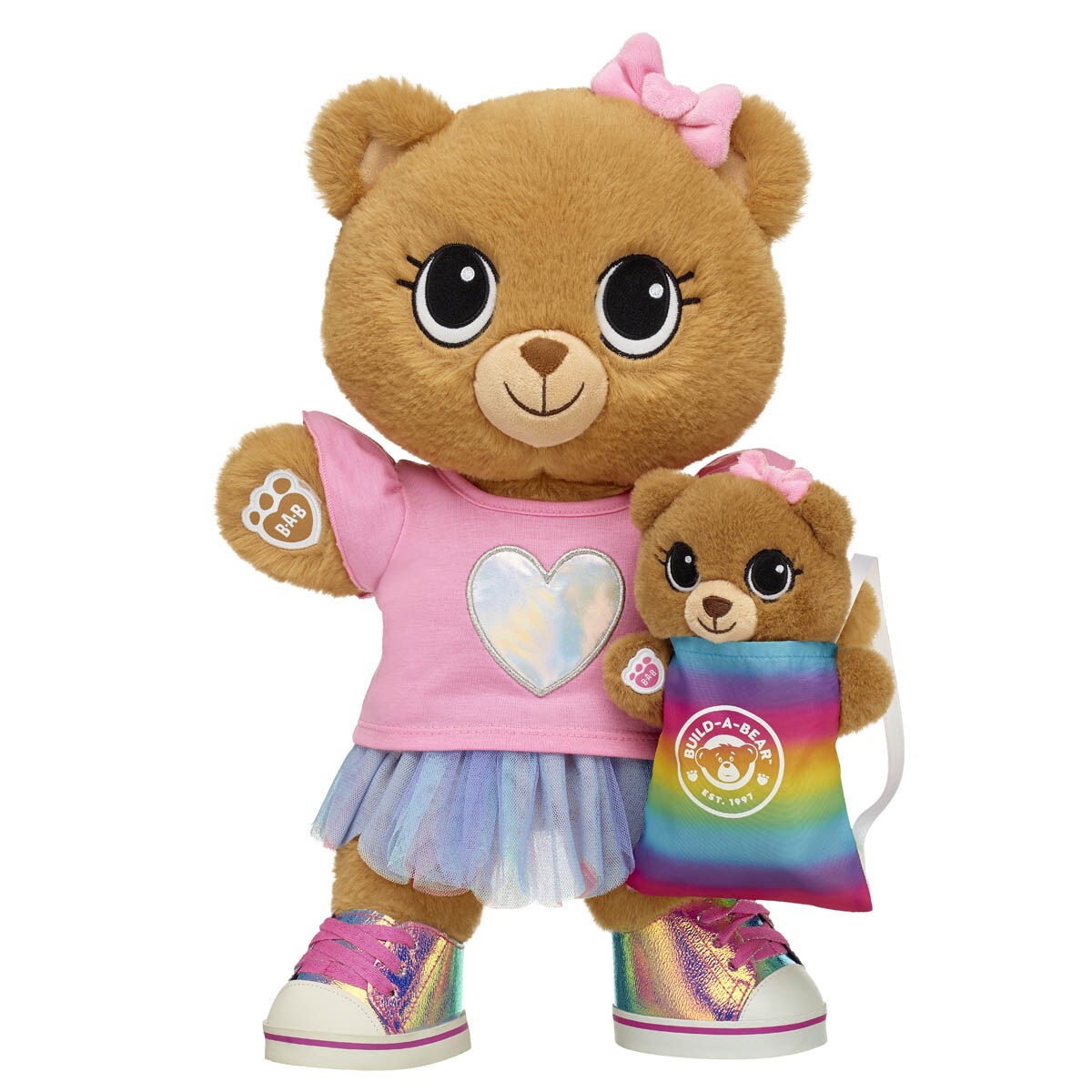KABU Bearnice Plush Teddy Bear Mini Beans Gift Set with Bear Carrier