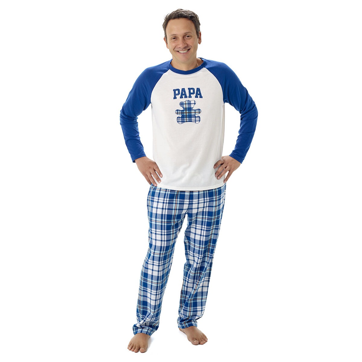 Build-A-Bear Pajama Shop Blue Plaid Pants - Adult - Image 4