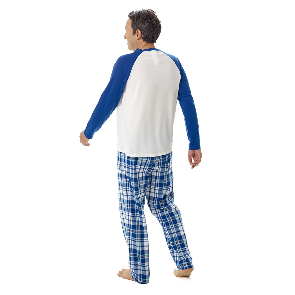 Build-A-Bear Pajama Shop Blue Plaid Pants - Adult - Image 5